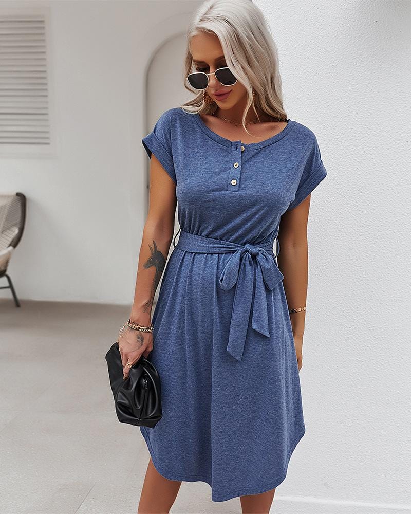 Henley Tie Front Dress