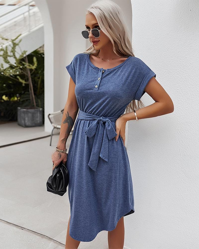 Henley Tie Front Dress