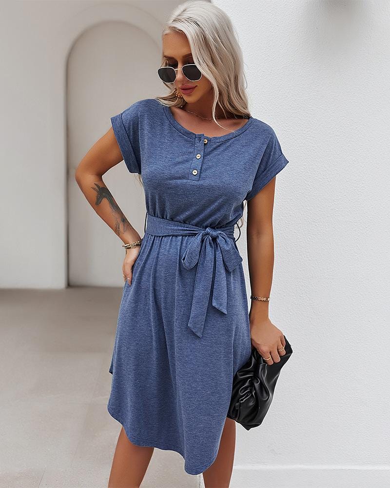 Henley Tie Front Dress