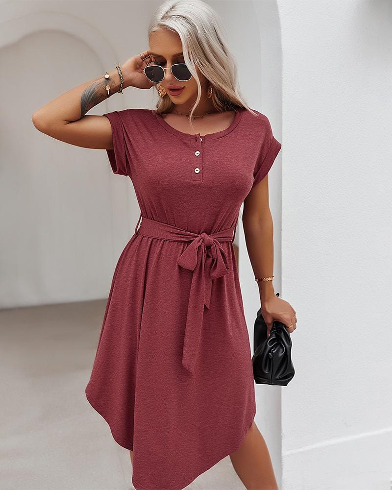 Henley Tie Front Dress