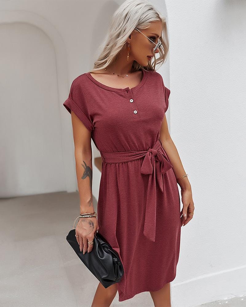 Henley Tie Front Dress