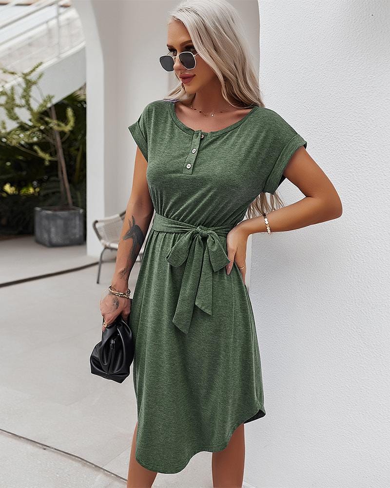 Henley Tie Front Dress