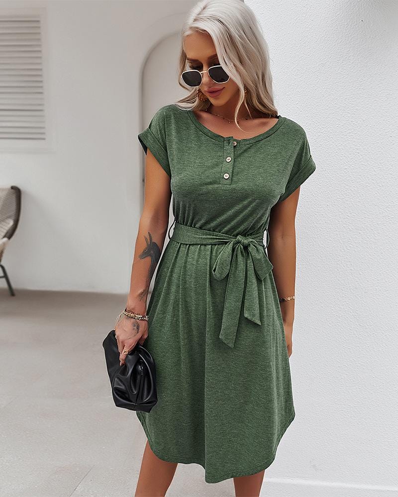 Henley Tie Front Dress