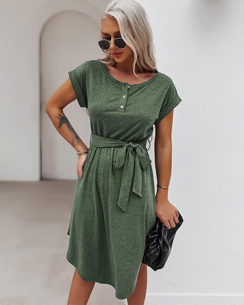 Henley Tie Front Dress