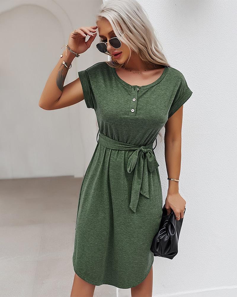Henley Tie Front Dress