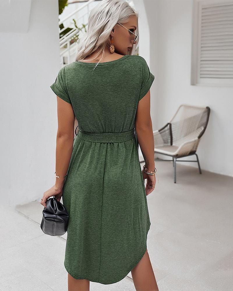 Henley Tie Front Dress
