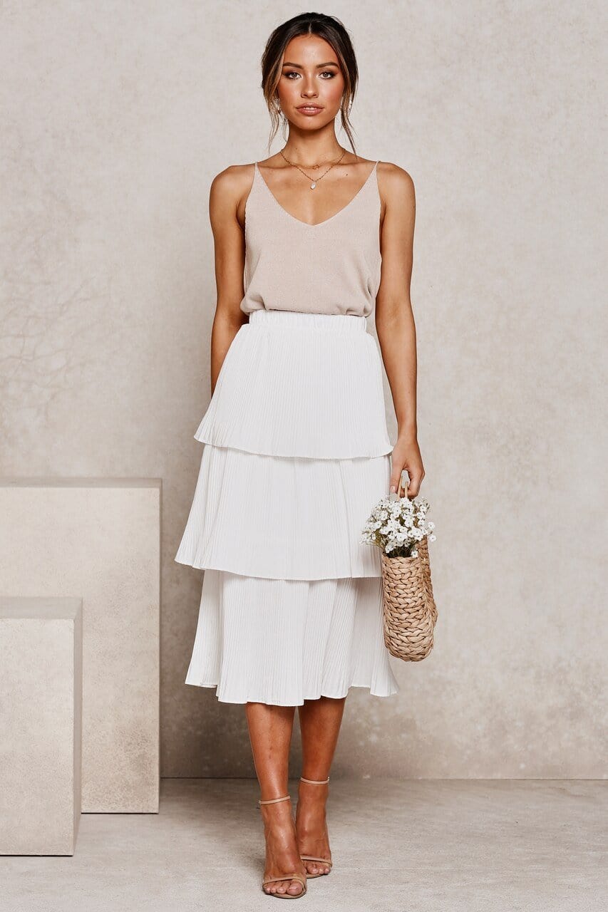 Layered Pleated Skirt