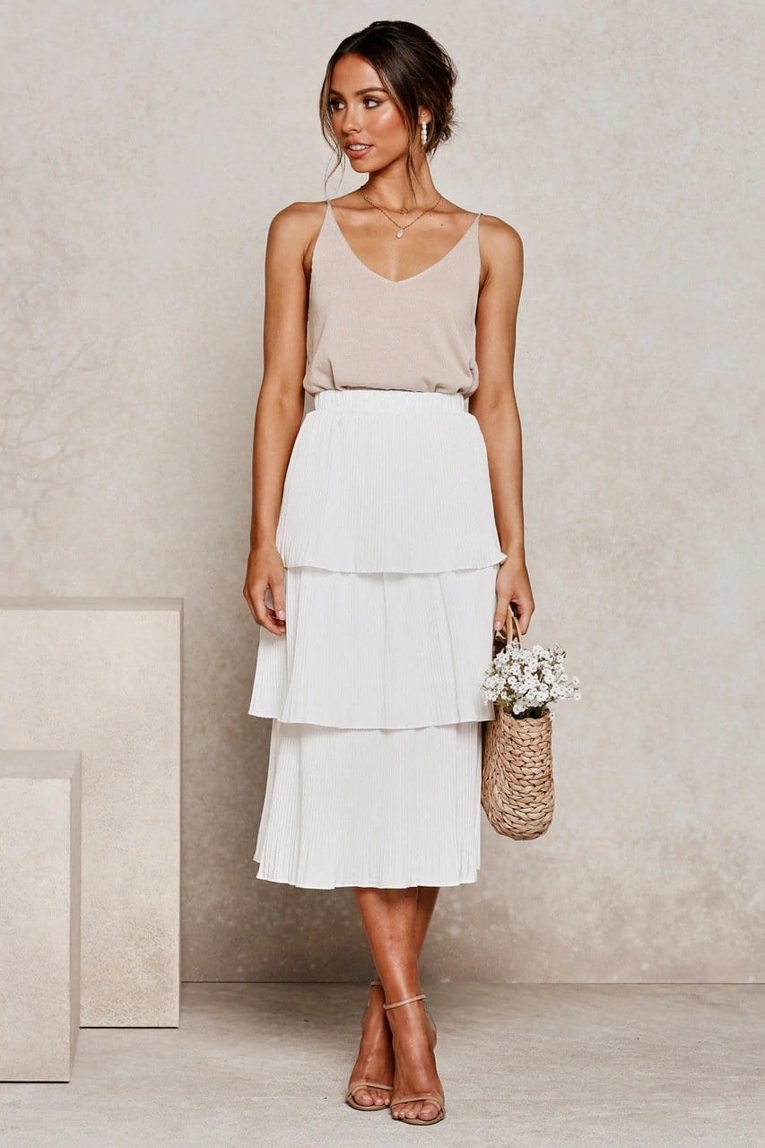 Layered Pleated Skirt