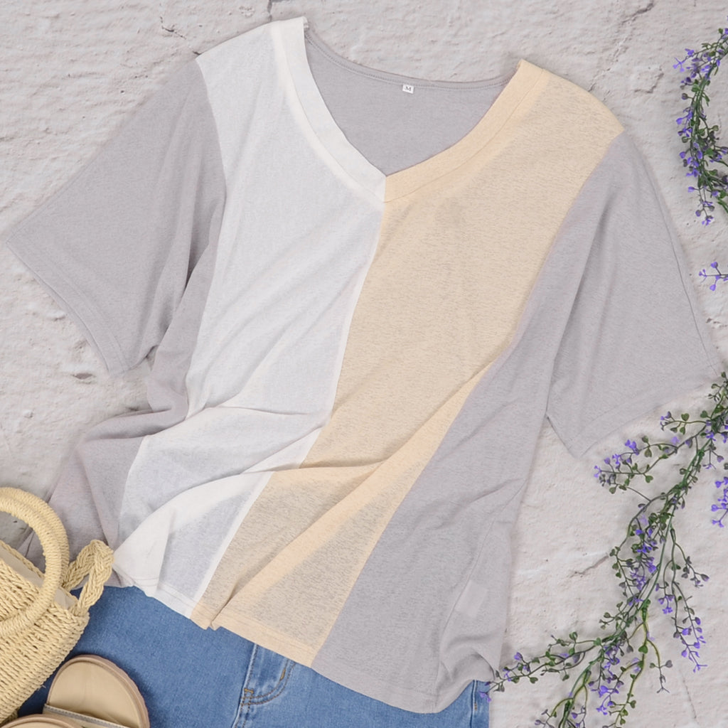 Color Blocked Art-Deco Tee