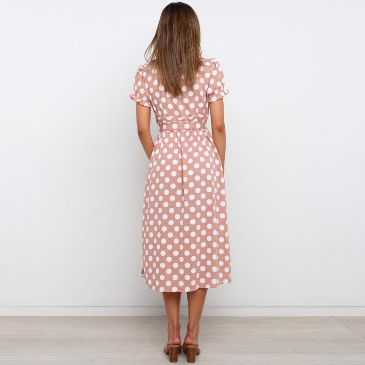 Button Polka Dot Dress