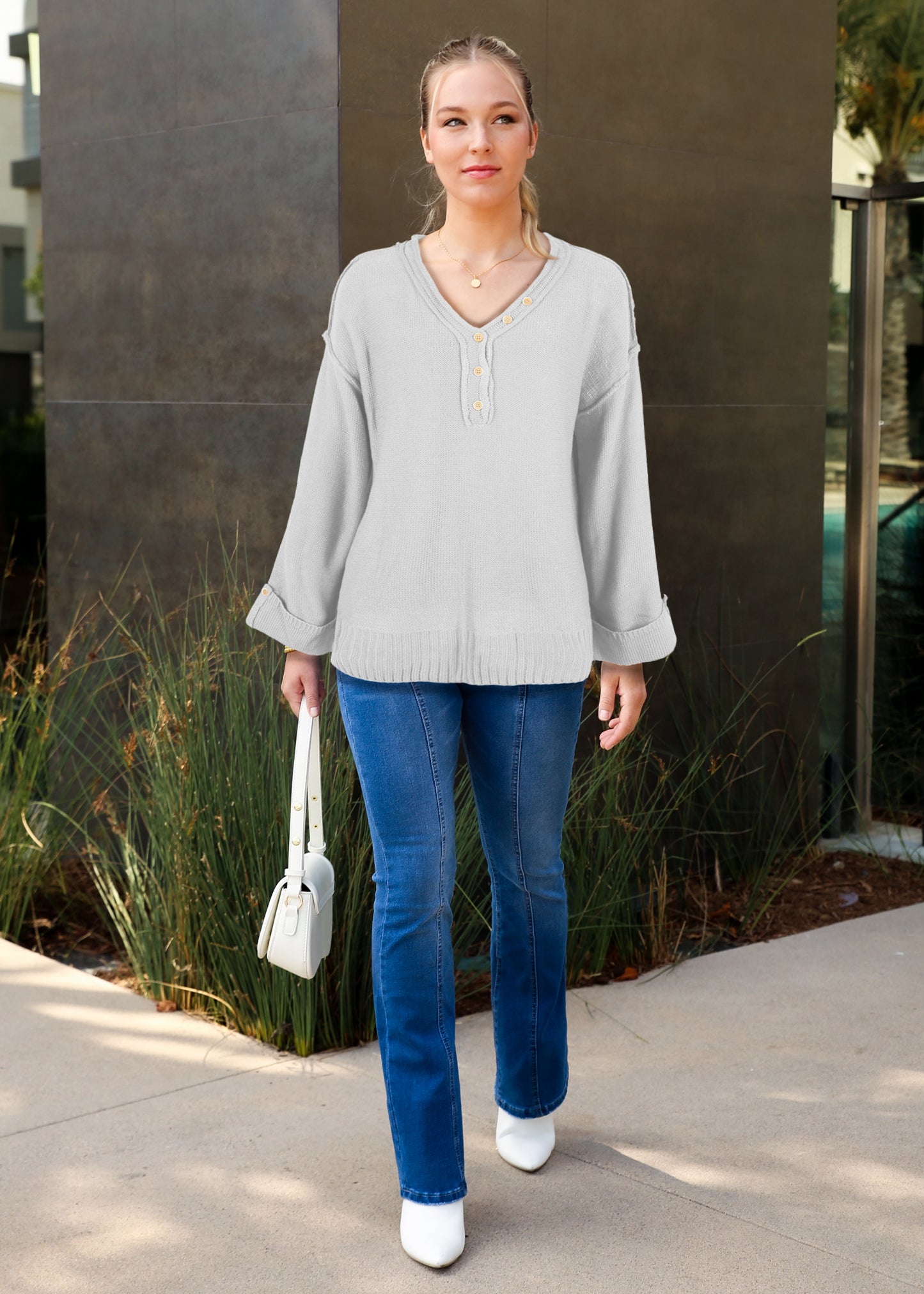 Long Sleeve Folded Cuff Tee