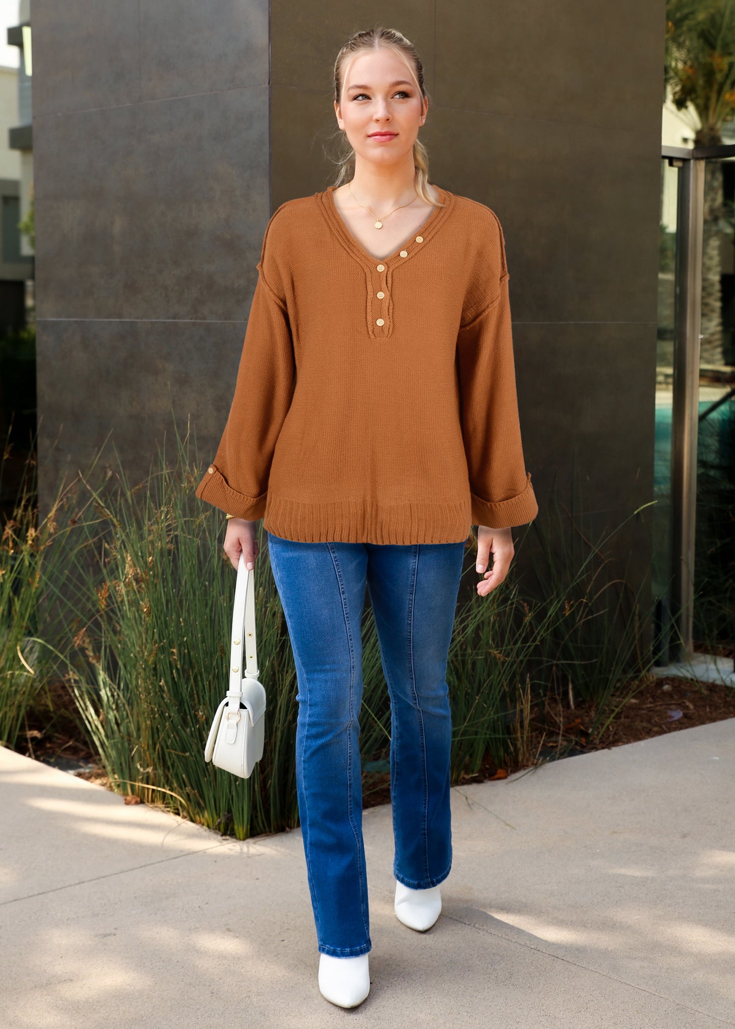 Long Sleeve Folded Cuff Tee