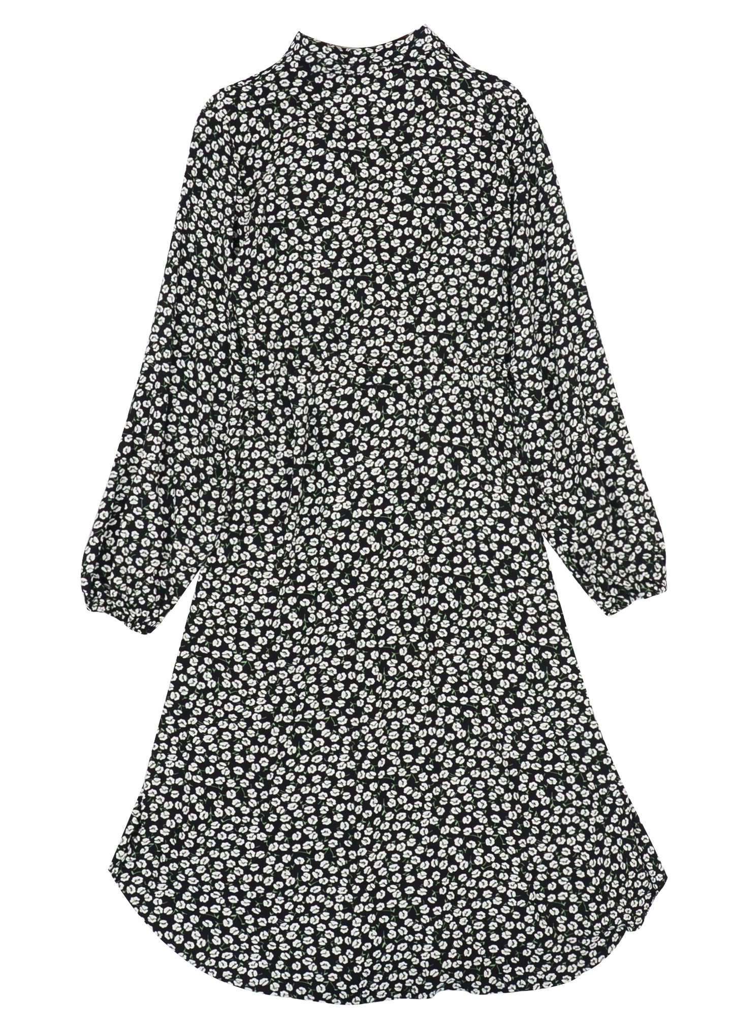 Floral Tie Waist Shirt Dress
