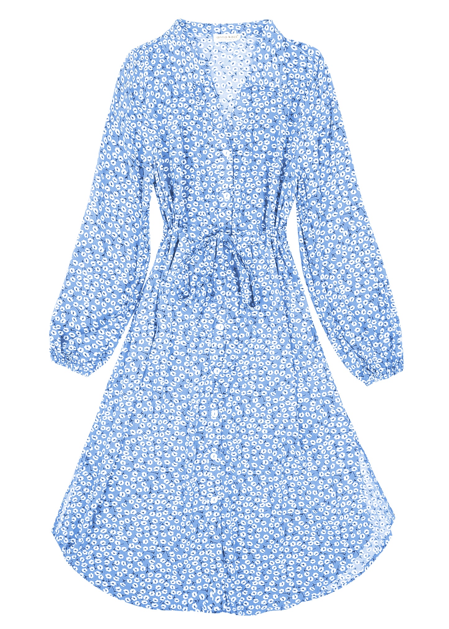Floral Tie Waist Shirt Dress
