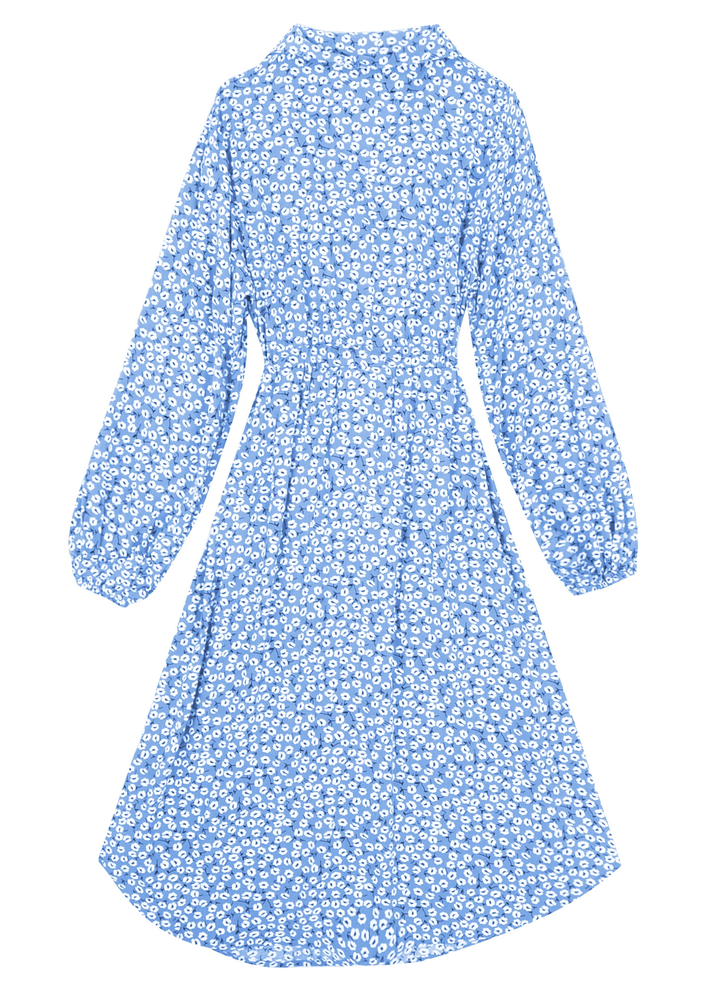 Floral Tie Waist Shirt Dress