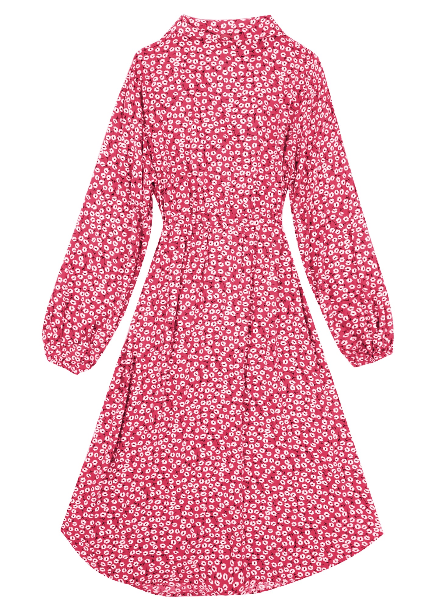 Floral Tie Waist Shirt Dress