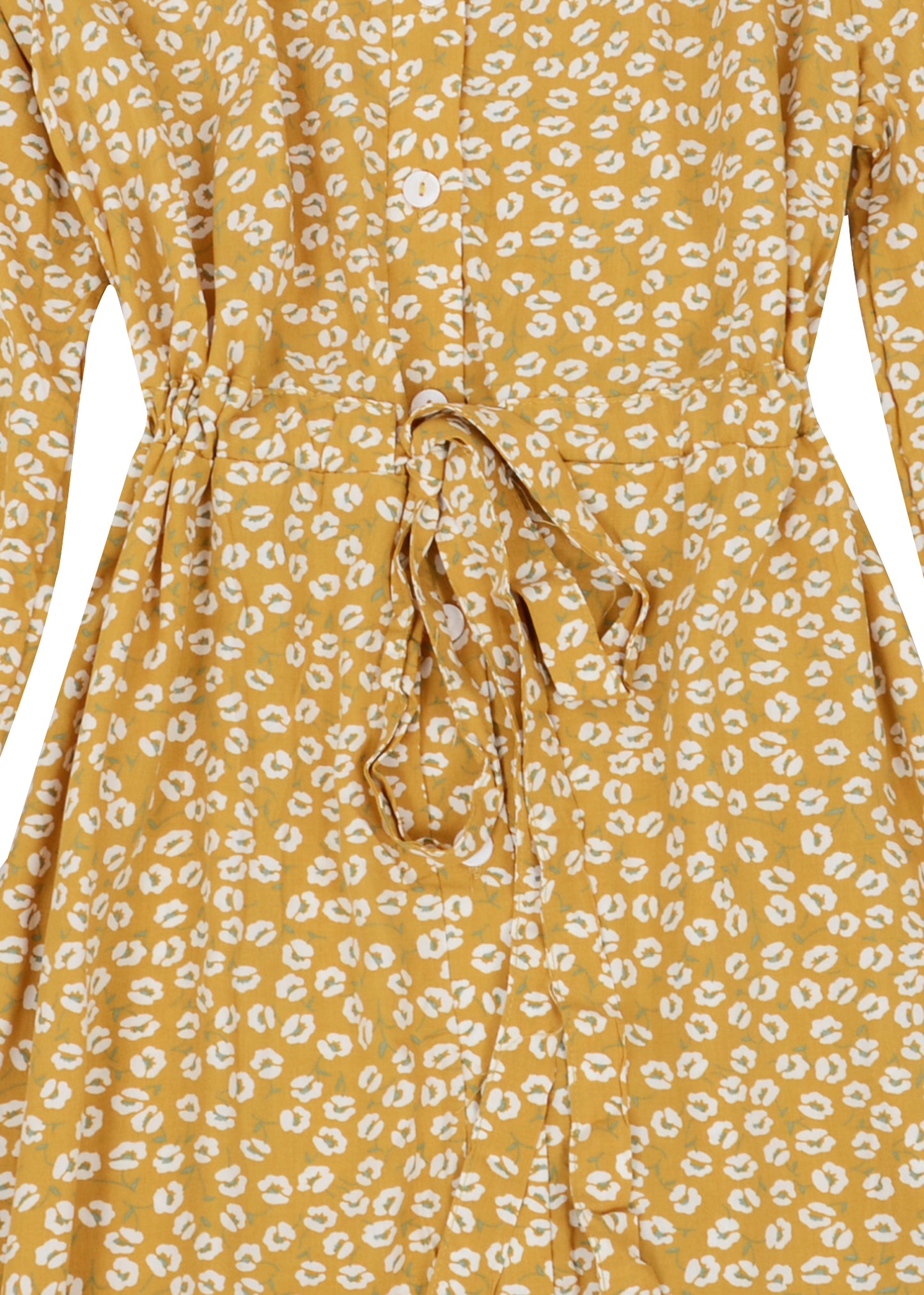 Floral Tie Waist Shirt Dress