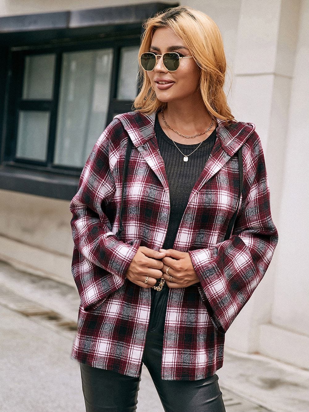 Bell Sleeve Tartan Jacket
