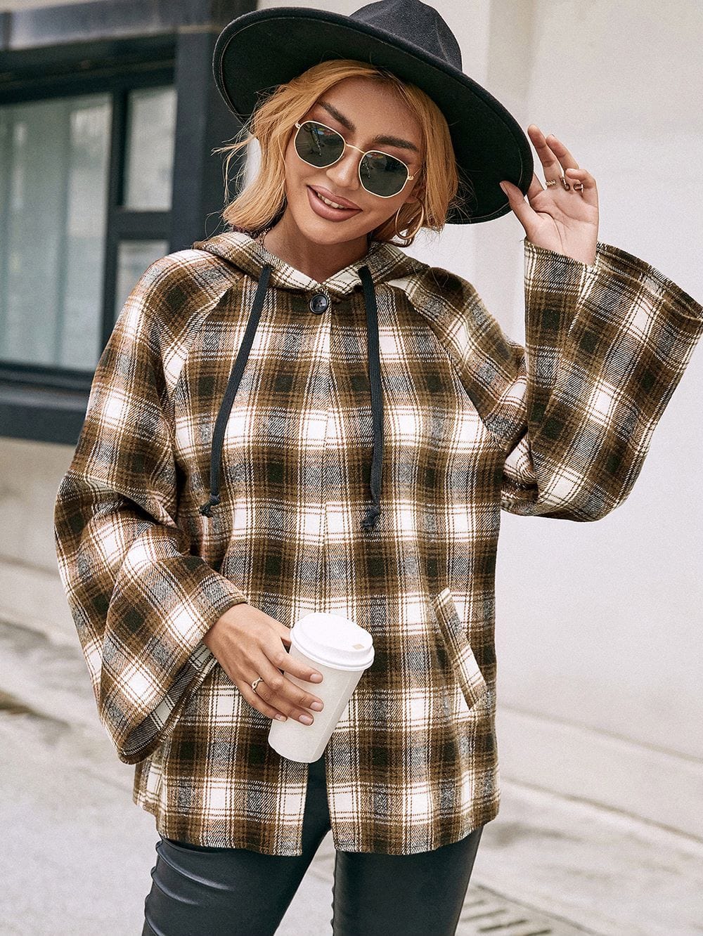 Bell Sleeve Tartan Jacket