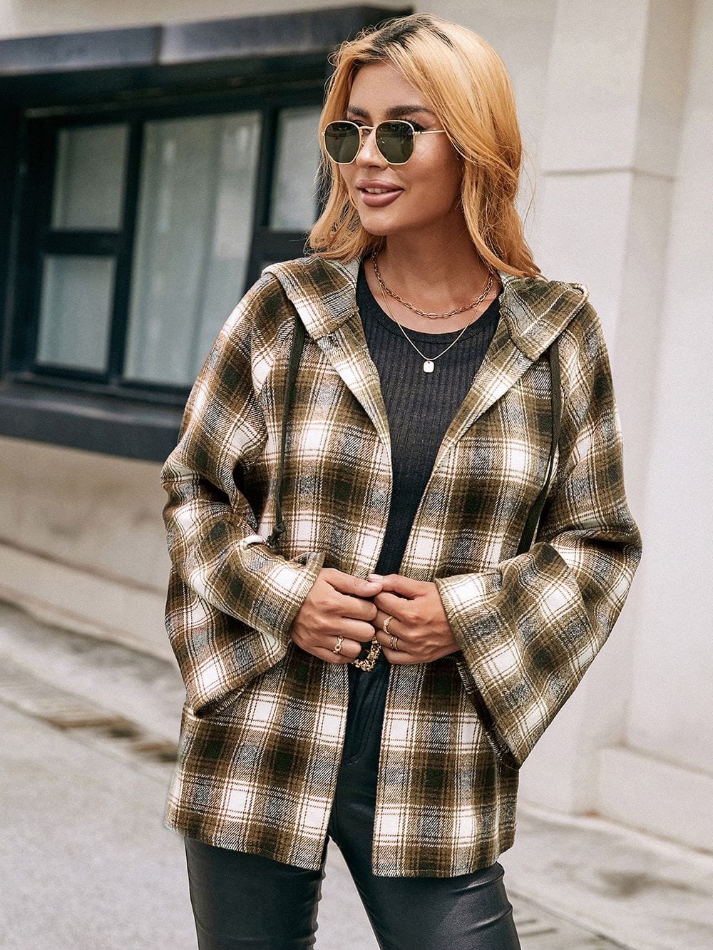 Bell Sleeve Tartan Jacket