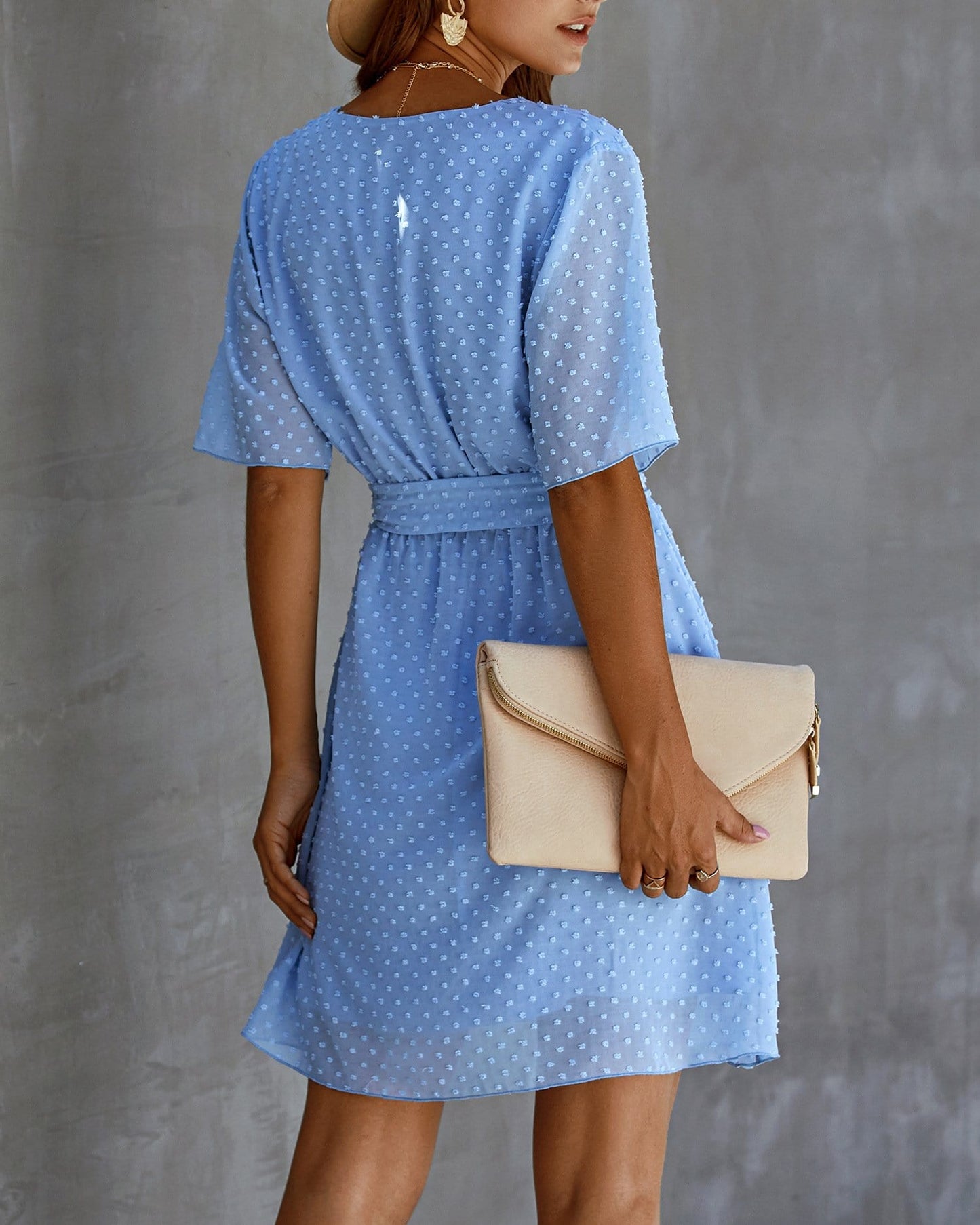 Swiss Dot Summer Wrap Dress