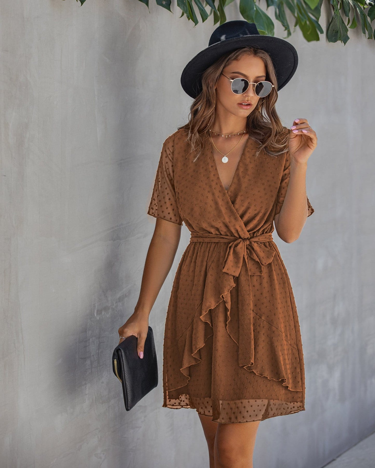 Swiss Dot Summer Wrap Dress