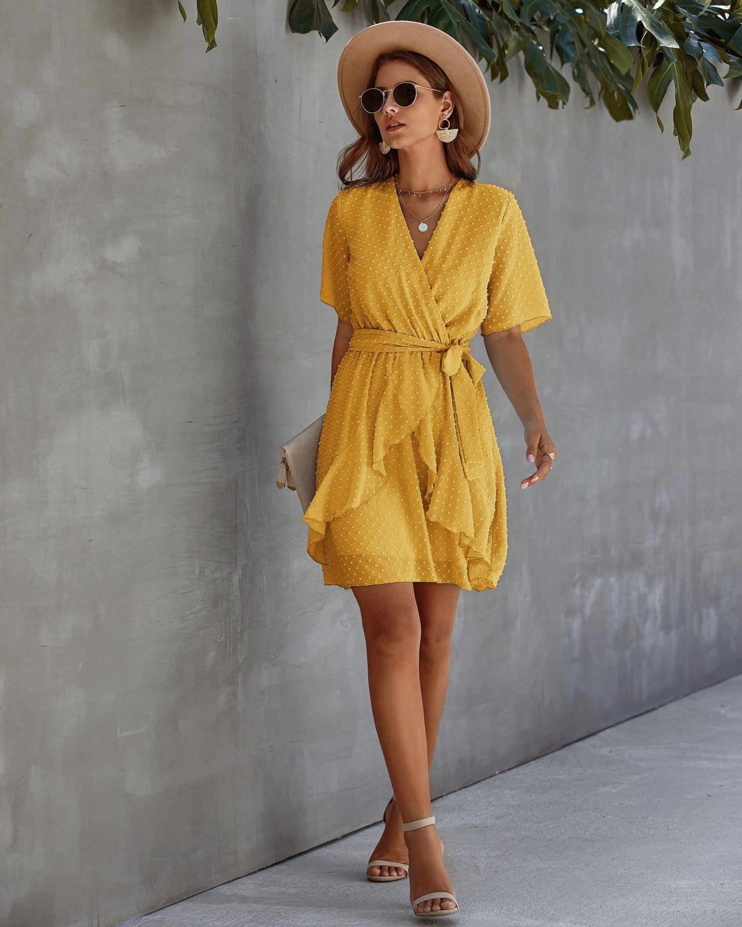 Swiss Dot Summer Wrap Dress