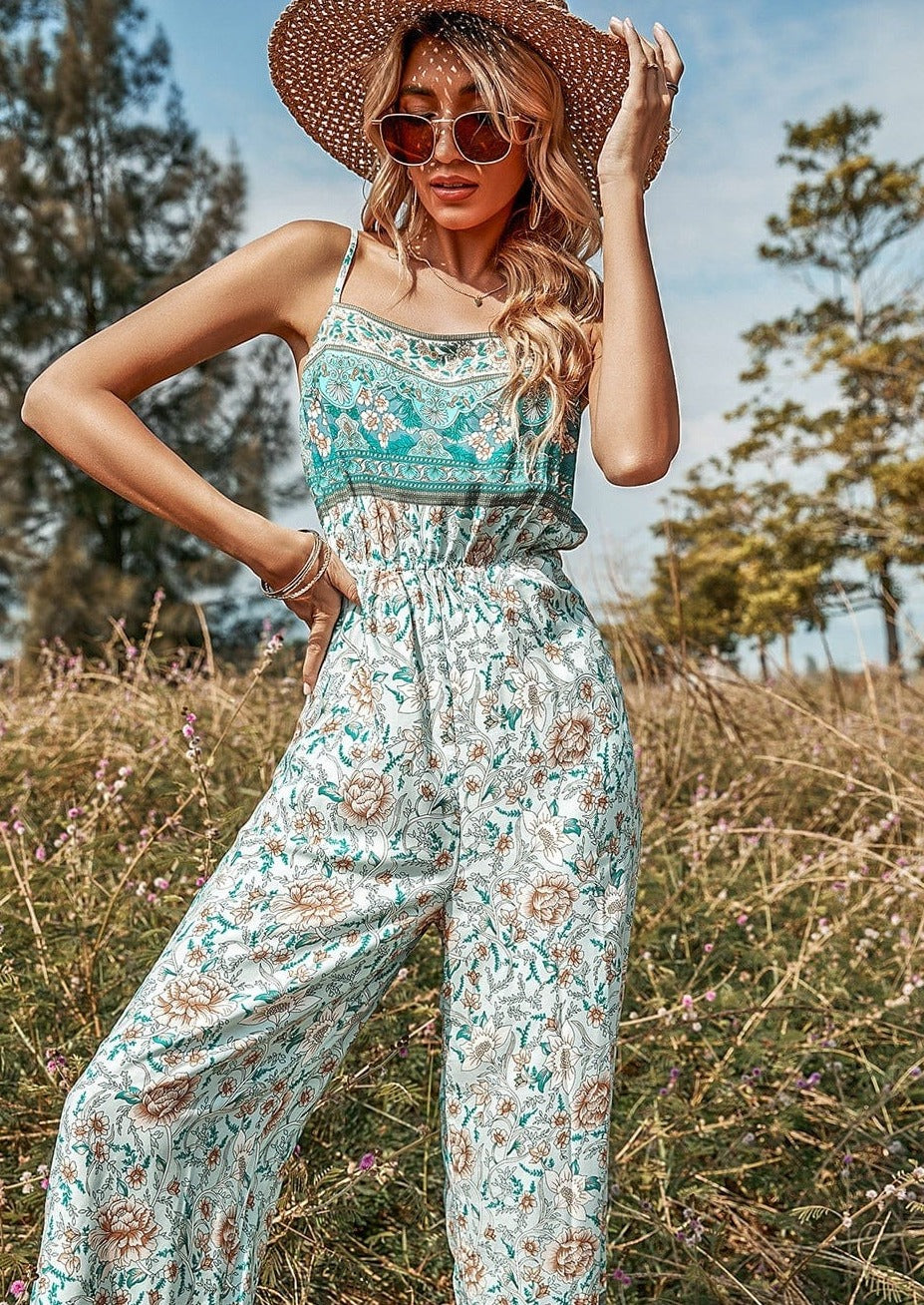 Multicolor Floral Boho Jumpsuit