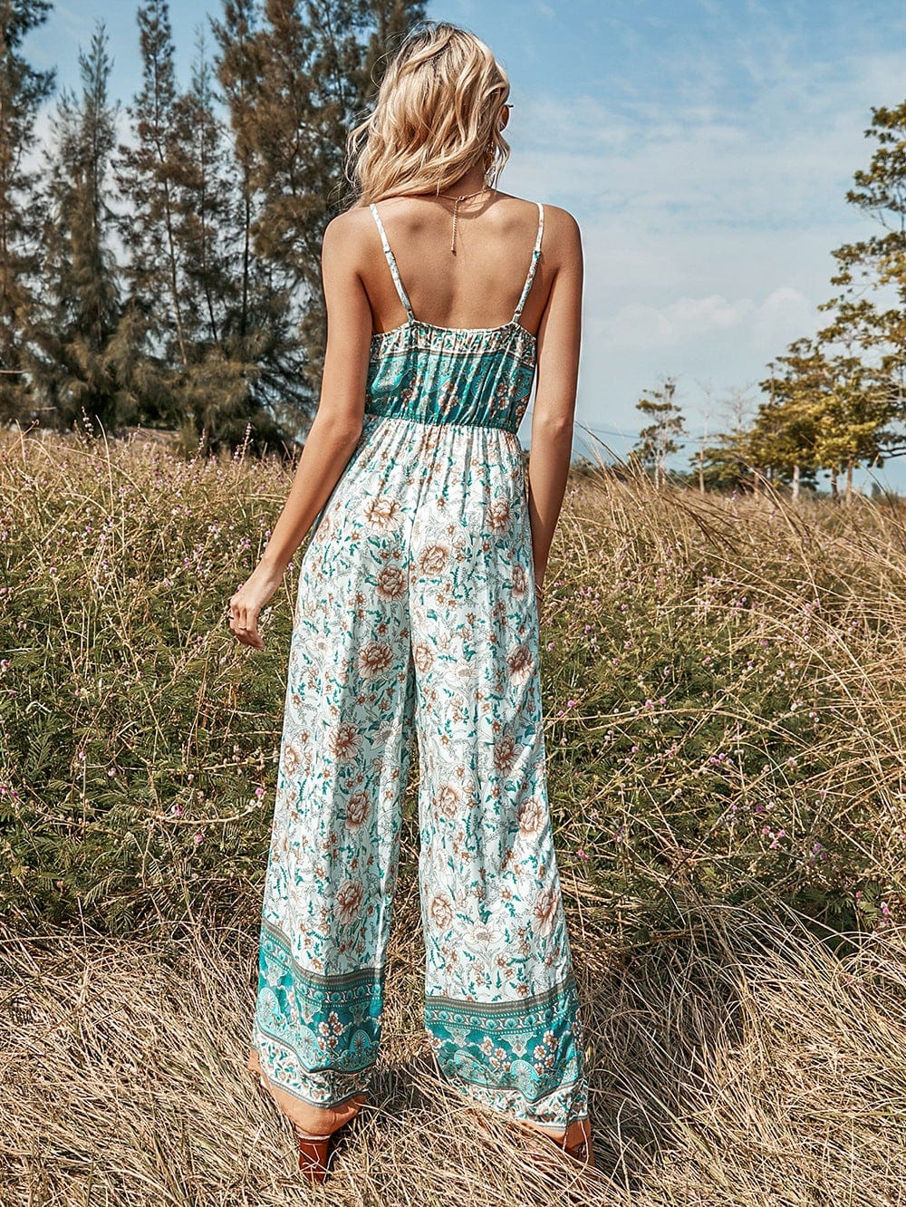Multicolor Floral Boho Jumpsuit
