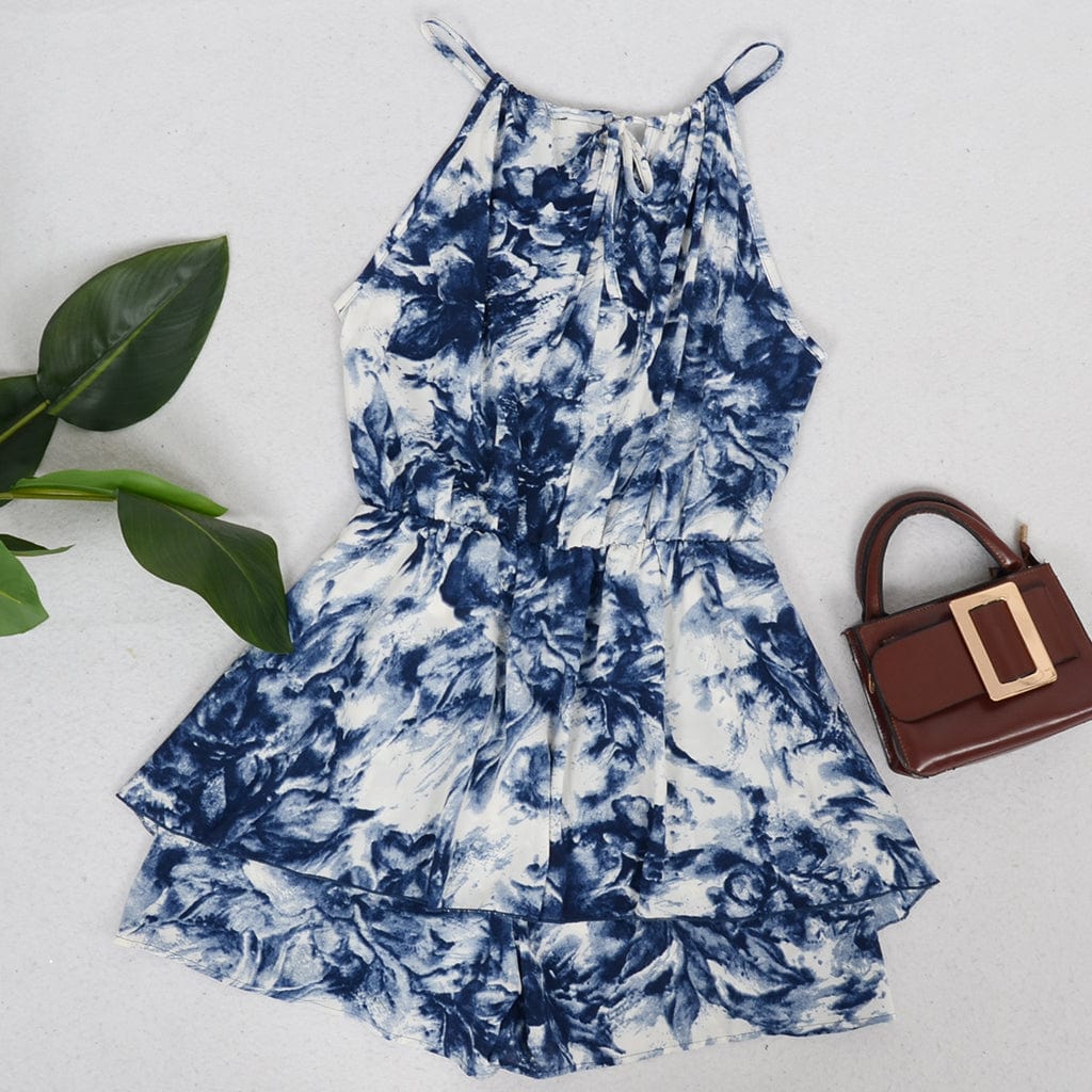 Paint Stroke Printed Romper