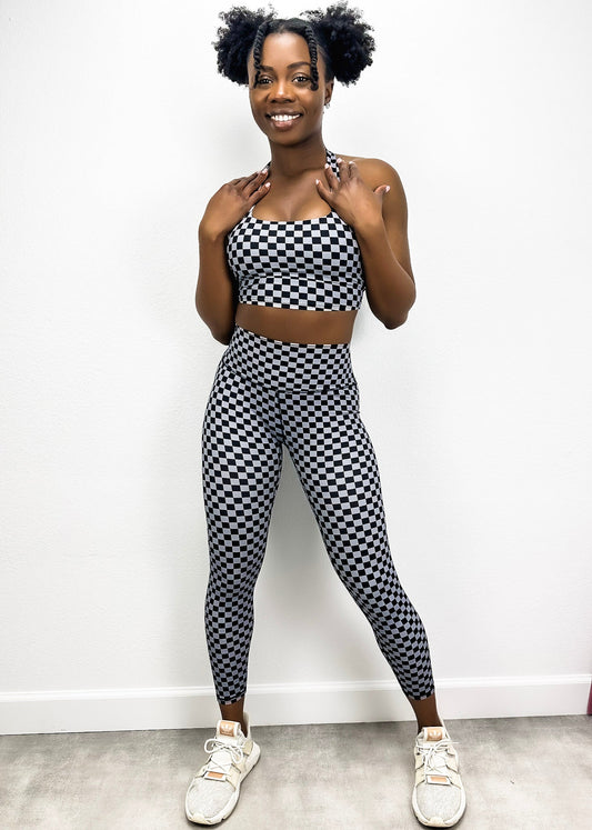 Checkered High Rise 7/8 Leggings