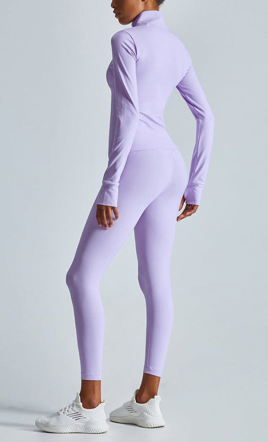 Two-Piece Jacket & High-Rise Leggings Set