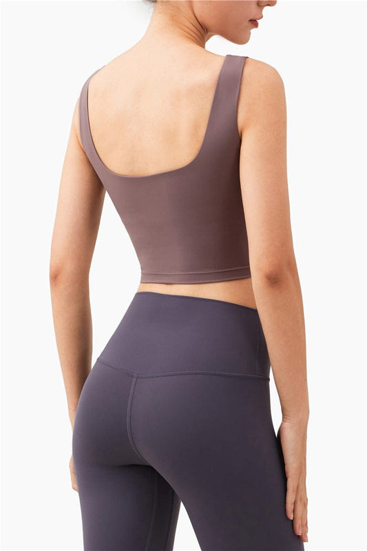 Scoop Neck Cropped Tank Top