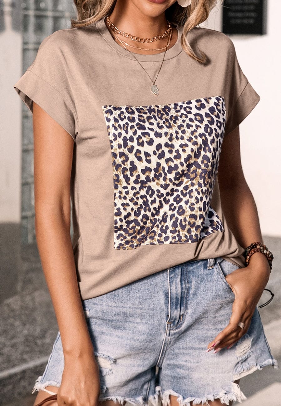 Leopard Print Square T-Shirt