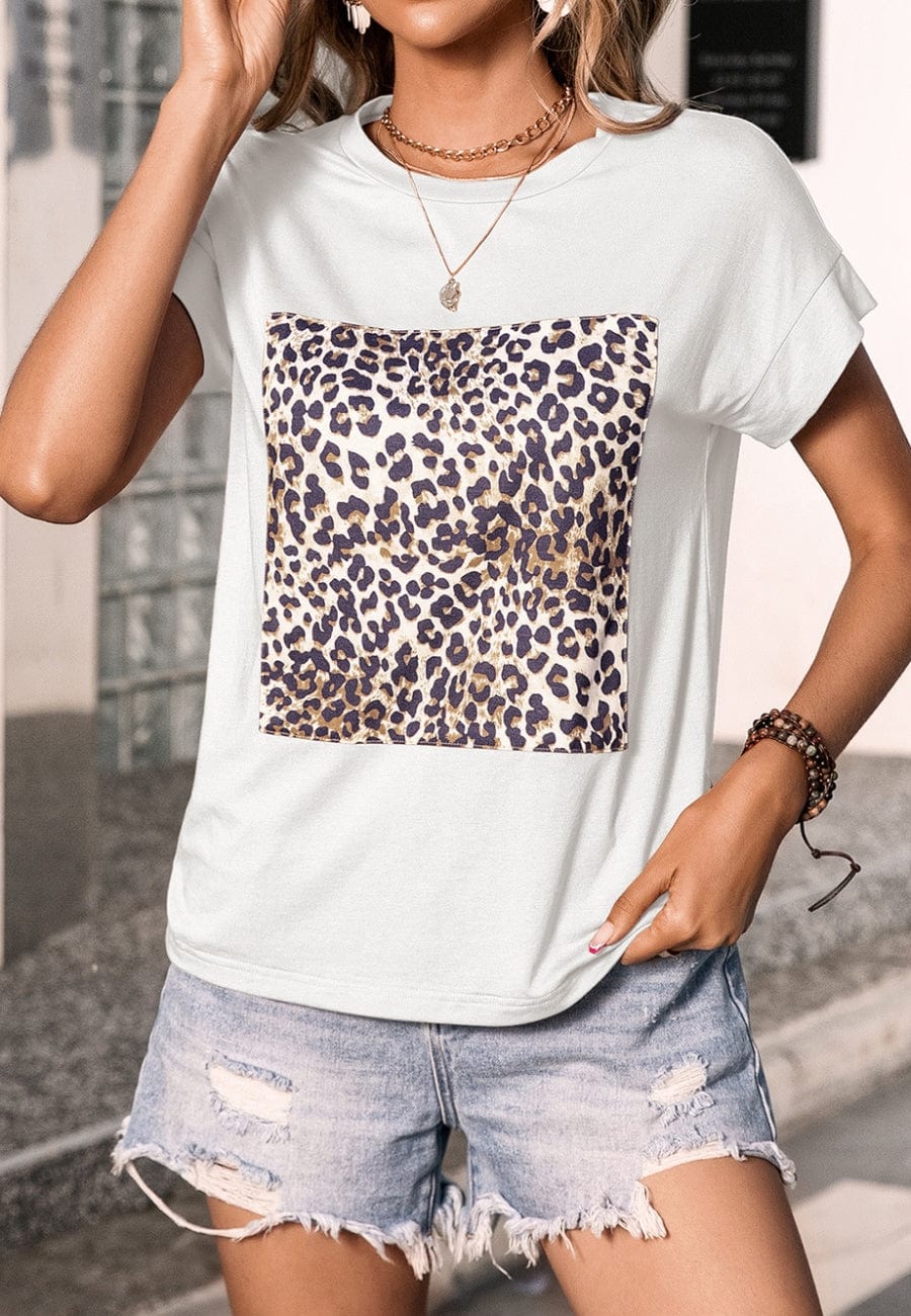 Leopard Print Square T-Shirt