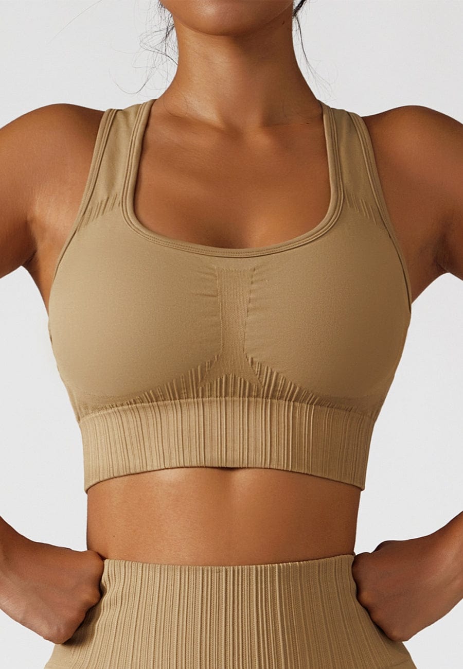 Scoop Neckline Workout Sports Bra