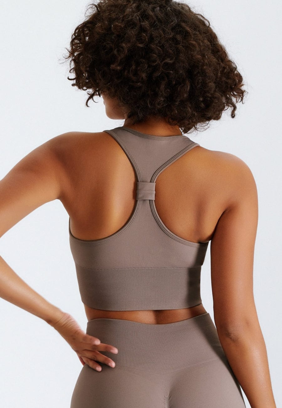 Scoop Neckline Racerback Sports Bra