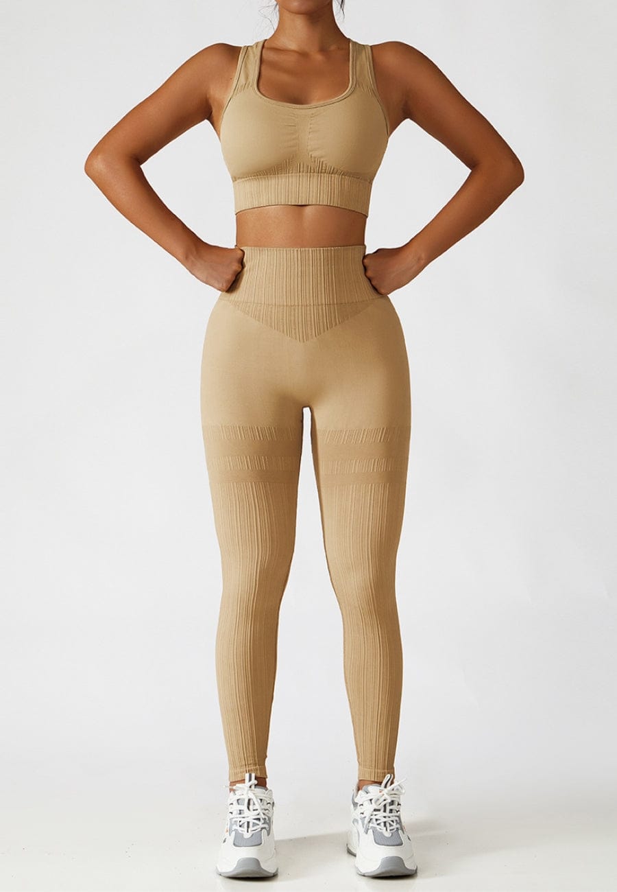 Racerback Sports Bra & Sculpting High Waist Leggings Set