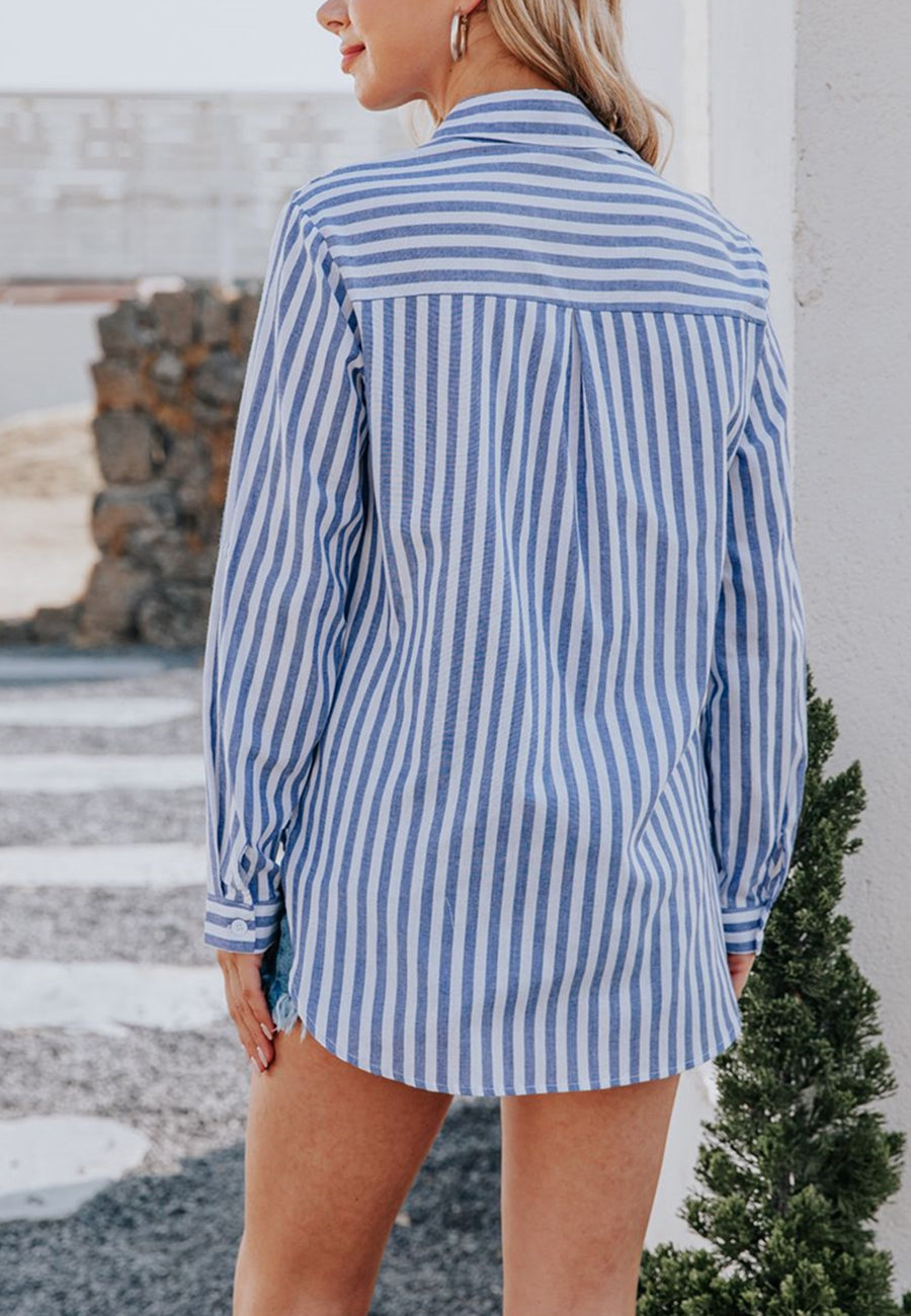 Striped Double Patch Pocket Polo