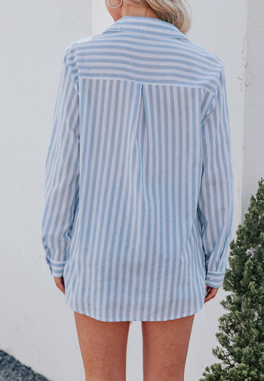 Striped Double Patch Pocket Polo