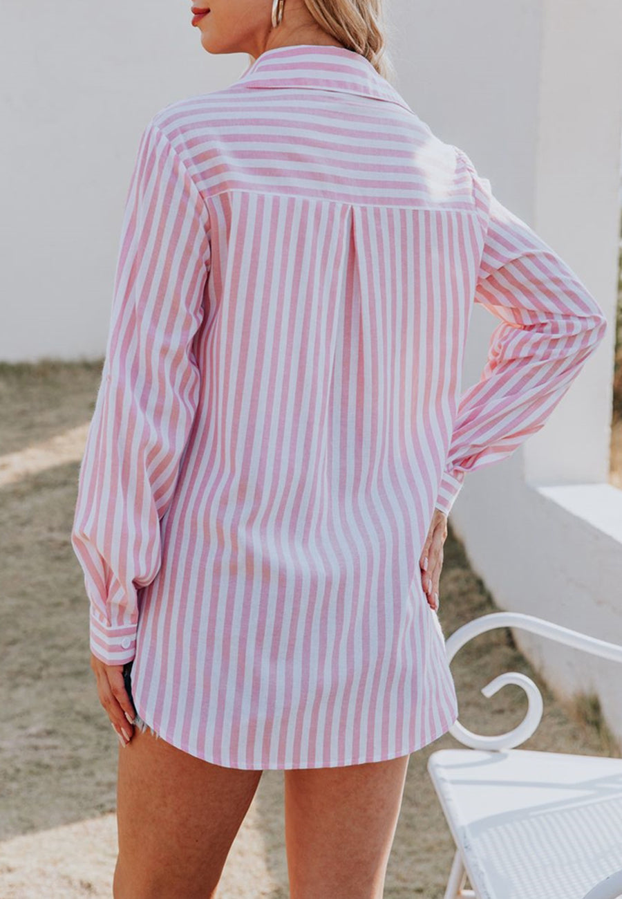 Striped Double Patch Pocket Polo