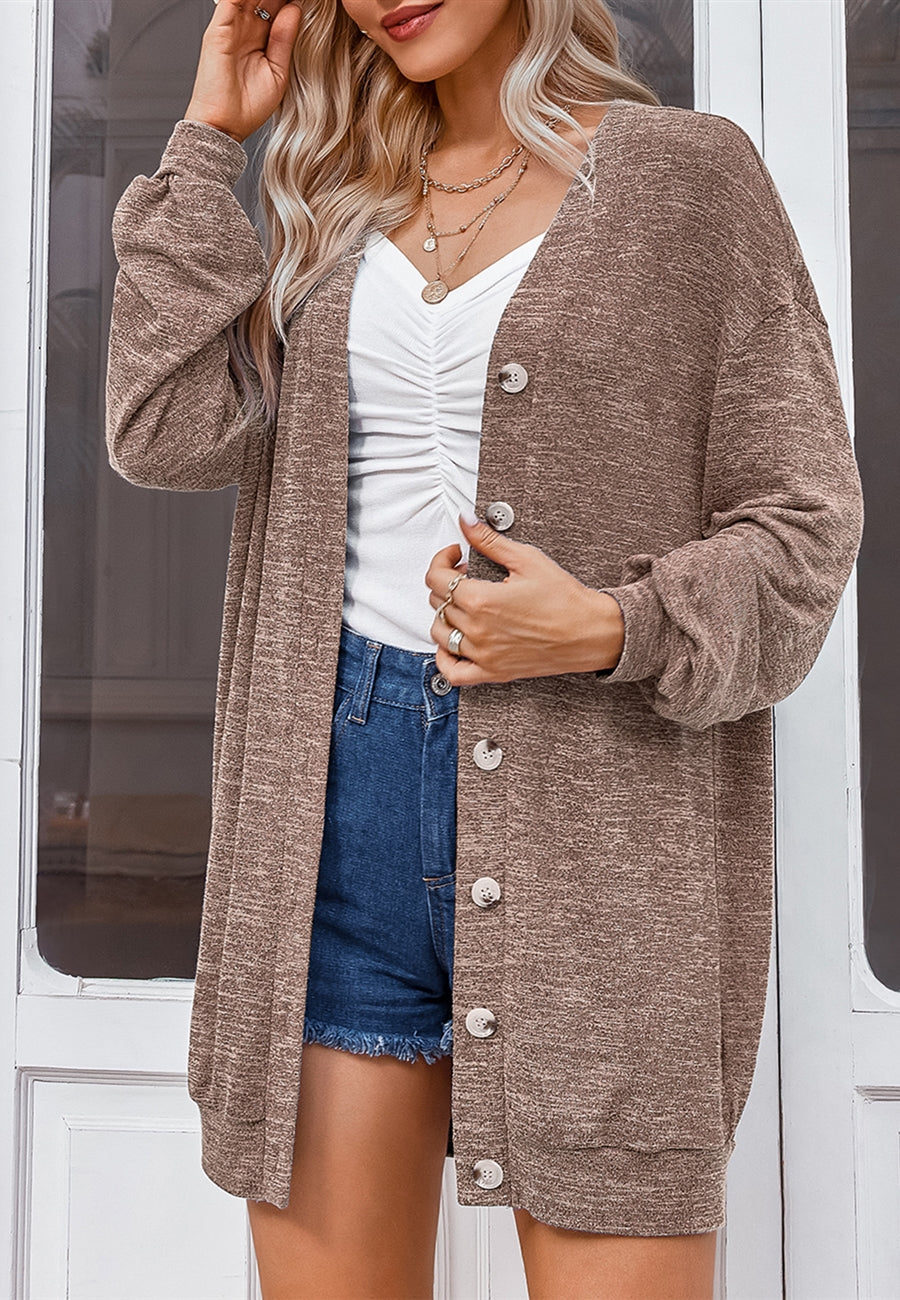 Space Dye Knit Long Cardigan