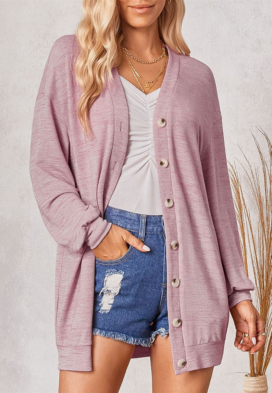 Space Dye Knit Long Cardigan
