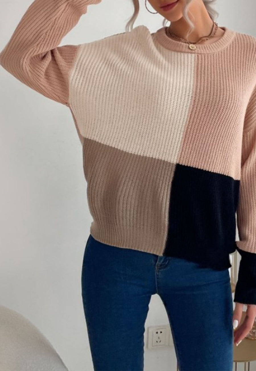Color Block Cozy Fall Sweater