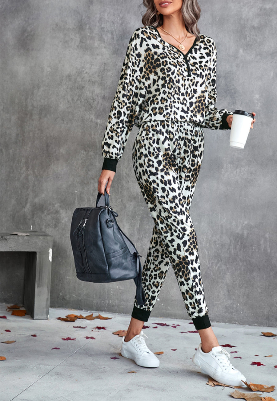 Leopard Print Lounge Set