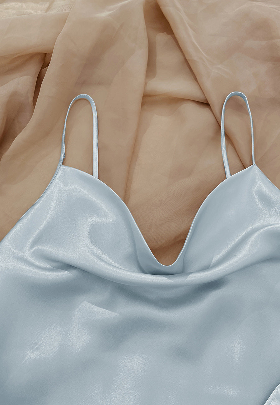 Satin Cowl Tank and Pajama Pants
