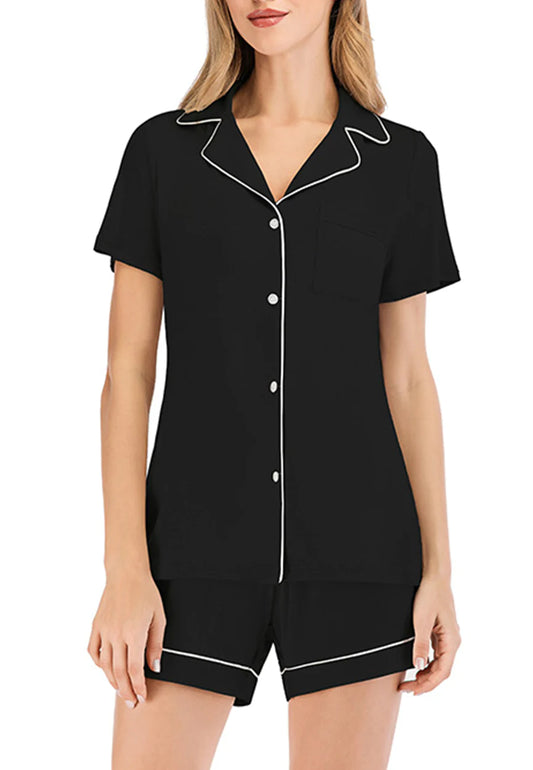 Contrast Piping Button Lounge Set