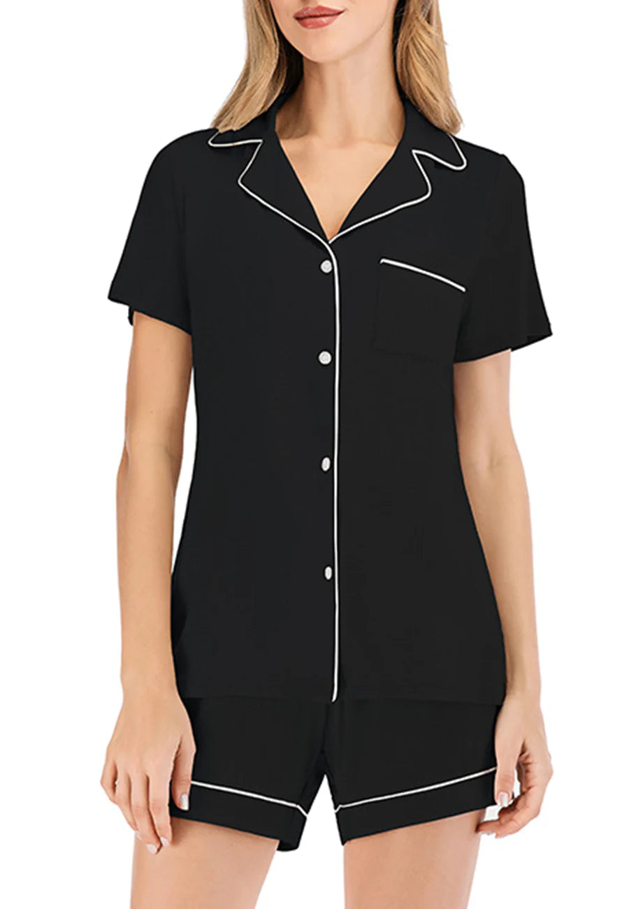 Contrast Piping Button Lounge Set