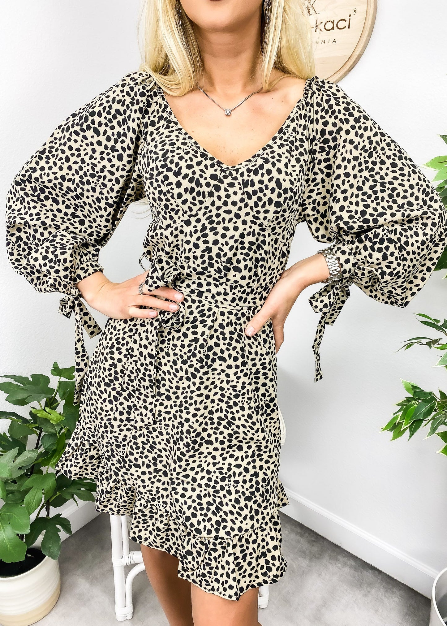 Cheetah Print Tie Dress