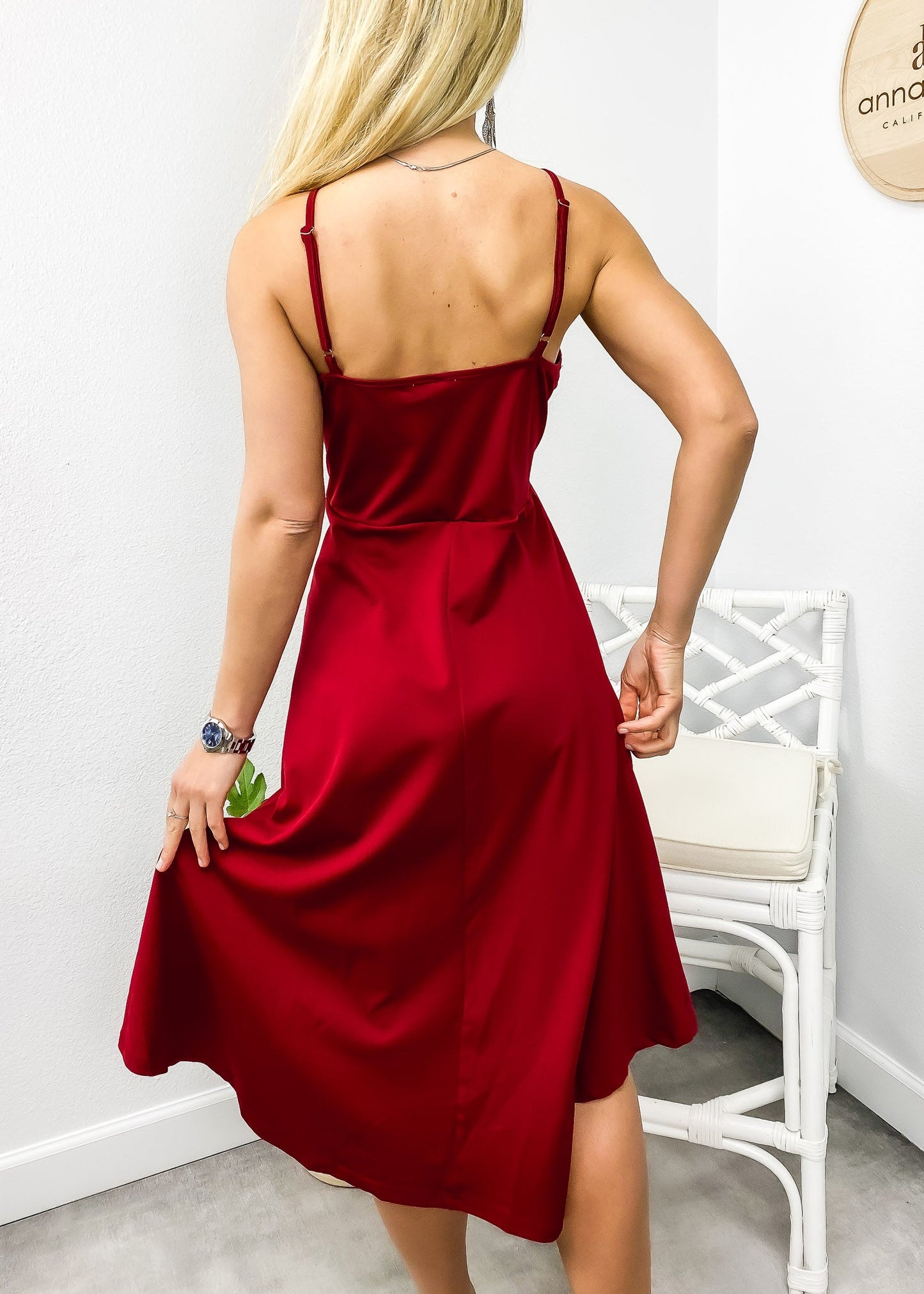 Round Neck Hi-Low Dress